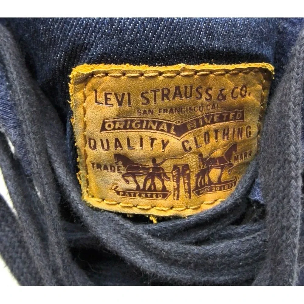 LEVIS Stanton Waxed Mens #51782109U / Blue Hi Top Shoes  518838-72U / Size US 10
